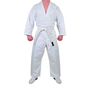 Uniformes de Taekwondo Lisos, Transpirables, Elásticos, Ligeros, de Secado Rápido, Precio Económico, Diseño Más Reciente, Ropa de Artes Marciales OEM - Product Image 1