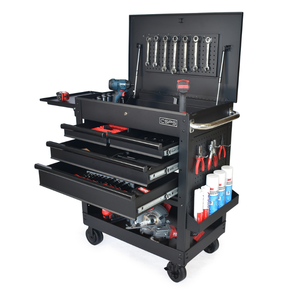 Chariot utilitaire Csps 84Cm - 04 tiroirs en acier thermolaqué Capacité 320 Kgs Boîte à outils roulante pour mécanicien Garage Industrie - Product Image 1