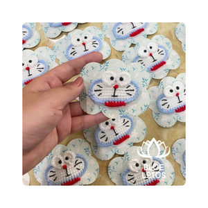 Crochet Wool Hair Clip Handmade Knitted <b>Flower</b> <b>Accessory</b> for <b>Girls</b> and Women Wholesale - Product Image 4