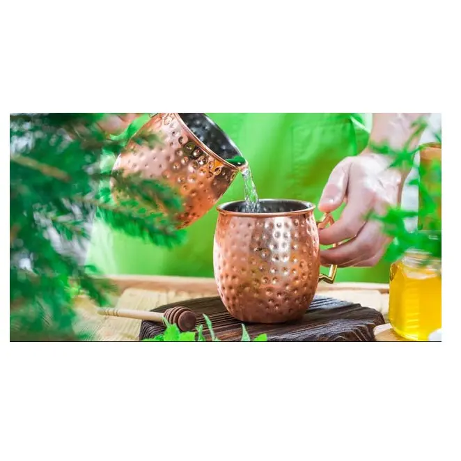 Manufacturer Wholesale Moscow 100% Solid Pineapple Coffee Beer Cup Hammered Mule Copper Mug Hot sale