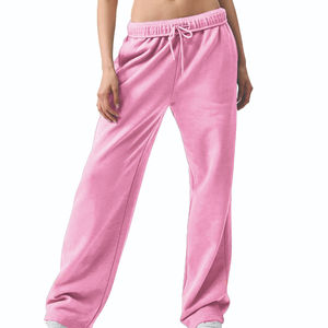 กางเกงวอร์มผ้าเฟรนช์เทอร์รี่สำหรับผู้หญิงมีสไตล์กางเกงขาบานเข้ารูปขาตรง2026 - Product Image 4