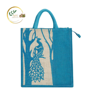 High Quality Eco-Friendly 100% <b>Jute</b> Tote Bag Natural <b>Jute</b> <b>Sack</b> Bag with Printed Designs Sale of Textiles & Leather Products - Product Image 1