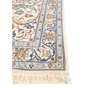 Tapis en laine et soie noué à la main Aalam, motif floral ivoire, pour salon ou chambre à coucher, modèle rectangulaire 9x12 Pae-4986 - Product Image 4