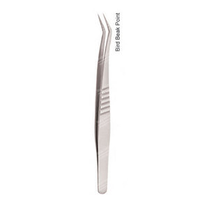 Pince à épiler d'extension de cils en acier inoxydable à pointe de bec d'oiseau couleur argent différents modèles - Product Image 5