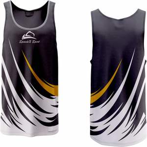 Débardeurs Athlétiques Homme Grande Taille Personnalisés Respirants en Polyester/Coton Tricoté 180g pour Musculation Entraînement Décontracté et Gym - Product Image 3