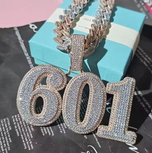 Trendy Custom Big Name Pendant with 2 Tone 15mm Cuban Link Chain Personalized Hip Hop Jewelry for Men Gift for Him or Prom Event - Product Image 4