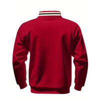 Chaqueta Deportiva de Punto Unisex para Otoño/Invierno, con Cierre de Cremallera de 1/4, Cuello Alto, Color Sólido, Corte Regular, 100% Algodón, 2 Piezas, Resistente al Viento
