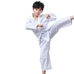 ชุดฝึกต่อสู้เด็กชุดคาราเต้สีขาวชุดเทควันโดระบายอากาศได้ดีสำหรับเด็กกีฬากลางแจ้งให้ความอบอุ่นระบายอากาศได้ดี - Product Image 3