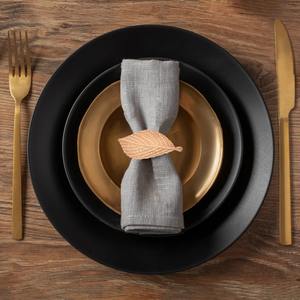 Porte-serviettes en feuille d'or de qualité supérieure pour mariage, réception, buffet, hôtel, restaurant et idée de présentation de table de luxe en provenance d'Inde - Product Image 2