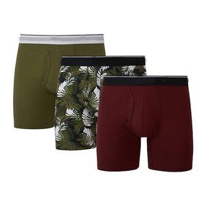 <b>Men's</b> High-Rise Pure Cotton Underwear Breathable Four-Corner <b>Shorts</b> Flat Corner Letter Print Youthful Explosive Personality - Product Image 1