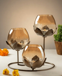 Style classique Offre Spéciale rétro chandelier ornements sous glaçure bougeoir en céramique pour cadeaux décoration de la maison - Product Image 2