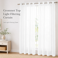 Rideaux Transparents Modernes en Tulle Polyester Personnalisables Jour et Nuit, Électriques Télécommandés, Luxe pour la Maison, Motif Floral, Intégrés Toutes Saisons