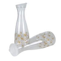Carafe vintage écologique en acrylique transparent de 1500 ml pour l'eau et le jus