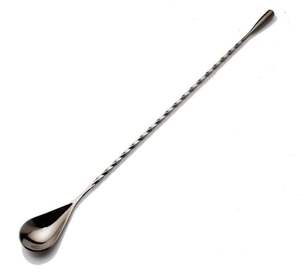 Cuchara de barra de lágrima, barra agitadora de acero inoxidable limpia, para bares de doble cabeza Spork/tiendas de té de leche/restaurantes, etc. - Product Image 2