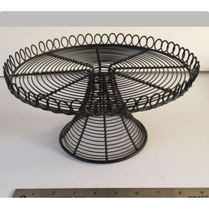 Soporte para Pastel de Alambre de Hierro Ecológico Hecho a Mano, Apto para Lavavajillas, Acabado Negro, de un Solo Nivel, para el Hogar, Bodas, Fiestas de Cumpleaños, Mesa - Product Image 2