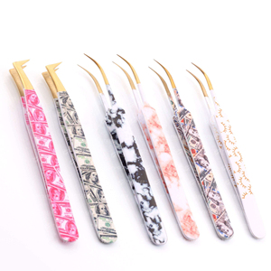 Wholesale Professional Stainless Steel Anti-Magnetic Eyelash Tweezers 10mm Length for <b>Lash</b> Technicians Salon Use High Volume - Product Image 6