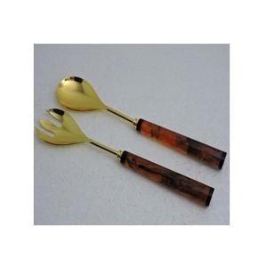 Ensemble de couverts cuillère et fourchette en acier inoxydable avec manche en résine, design tendance, vaisselle pour fournisseur en gros - Product Image 6