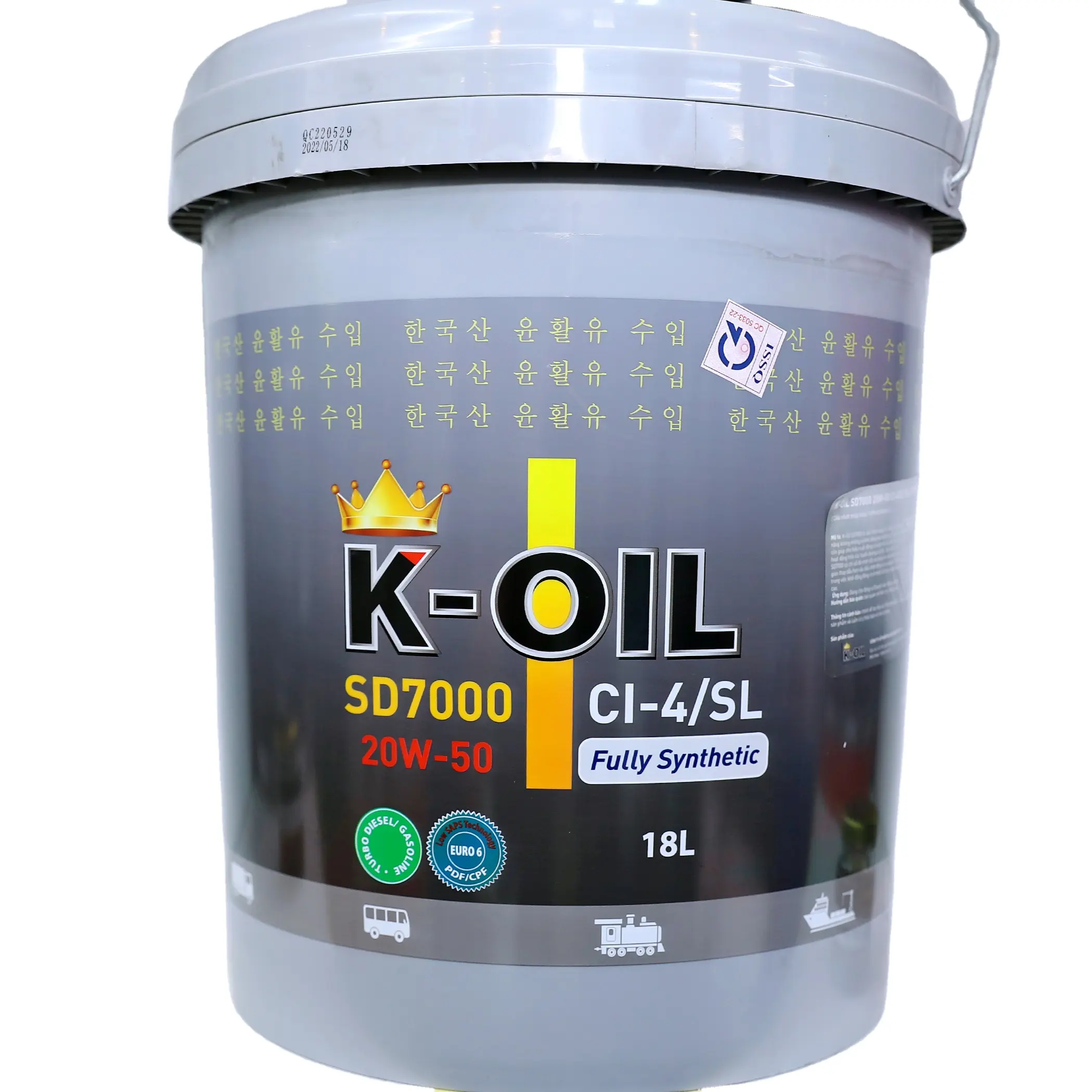 K-OIL SD7000 15W40/20W50 CI-4/SL полностью синтетическое базовое масло группы 3 и оптовая продажа для всех дизельных турбомоторов, произведенных во Вьетнаме