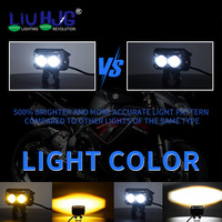 Venta Caliente LIU Hjg Faros Antiniebla de Doble Color para Motocicleta, Luces para Bicicleta, Proyector para Automóvil, Luces Antiniebla de Conducción con 2 LED