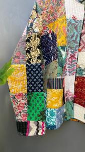 Chaqueta de seda reversible, chaqueta Sari de seda, chaqueta acolchada, Chaqueta corta de retazos, chaqueta de mujer, regalo de Navidad - Product Image 3