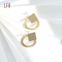 Mode Au750 or 18k boucles d'oreilles géométriques réelles cercle 18k boucles d'oreilles en or véritable oro 18k bijoux en or saoudiens originaux 18k pawnable