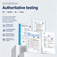 Kabel Ethernet PoE Industri Tahan Banting Berpelindung SFTP Cat6 Cat6A RJ-45 EtherCAT Profinet Luar Ruangan untuk Sensor Robotik