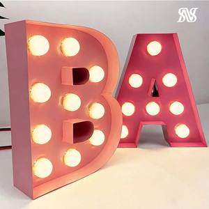 Lettres lumineuses LED, panneau lumineux électronique alimenté par piles, pour mariage, anniversaire, fête, bar à domicile, lampe de Noël - Product Image 1