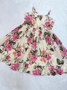 Vestido de algodón para niñas de verano, ropa informal con diseño Floral estampado para niñas, ligero y cómodo - Product Image 3