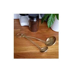 Juego de cucharón de alta calidad chapado en oro nuevo con MANGO de bucle largo de diseñador cucharón de aspecto moderno para boda restaurante hogar Hotel - Product Image 1