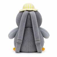 Sac à dos en peluche pingouin mignon, sac en peluche doux avec chapeau pour enfants, cadeau d'anniversaire ou de Noël