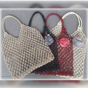 Seagrass Rope Mesh Tote Bag Hollow Out Shoulder Handbag Lightweight Beach Travel Purse for Women - Product Image 1