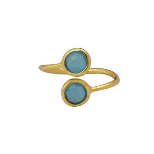 Anillo de piedras preciosas de apatita de forma redonda, chapado en oro, 6 MM, forma redonda, anillo de diseño de mano de piedras preciosas, anillo genuino completamente ajustable, joyería - Product Image 6