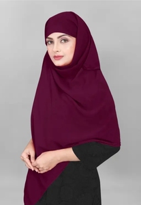 Lightweight Faux Georgette Hijab/Dupatta-High-quality Washable Ethnic Modern Design for Everyday Party Wear Indian/Pakistani - Product Image 3