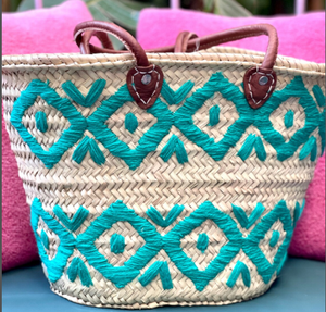 Woven <b>Straw</b> <b>Bag</b> Moroccan Basket <b>Bag</b>| Beach <b>Bag</b>| Market Basket Handmade Moroccan Basket Unique <b>Tote</b> <b>Bag</b> - Product Image 4