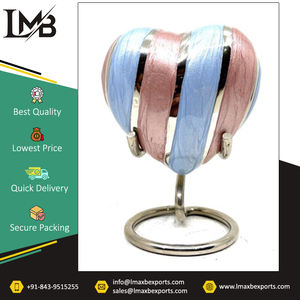 Logo personnalisé de qualité supérieure meilleure vente d'urnes funéraires en métal urnes de crémation urnes de crémation en aluminium coeur d'Inde - Product Image 3