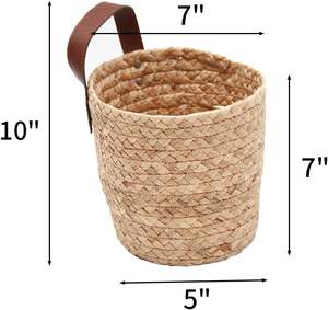 Cesta Colgante de Mimbre Tejido, Cesta Colgante para Puerta, Decoraciones de Pared para el Hogar, Jardín, Casa de Campo (original) - Product Image 1