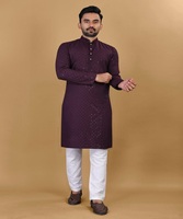 Pyjama arabe Thawb Kurta pour homme en dernier tissu de coton avec col élégant bouton de cou et chaîne vêtements de fête vêtements de fête
