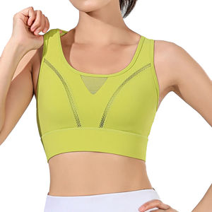 Sujetador deportivo corto con logotipo personalizado 2025 para mujer, Sujetador deportivo acanalado atlético de alta calidad para gimnasio, ejercicio, correr, deportes, Yoga, Tops - Product Image 1