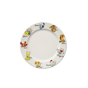 Plato Plano de Porcelana para Niños de 21 cm, Plato para Cena Infantil - Product Image 1