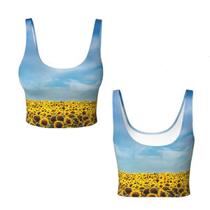 Soutien-gorge de sport de yoga au design moderne pour femmes, maintien élevé, léger, respirant, logo frontal personnalisable, utilisation pour adultes - Product Image 1