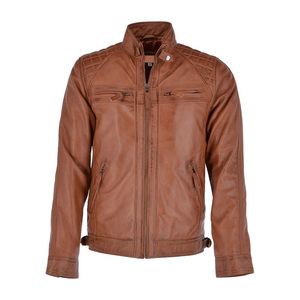 2024 Best Sale Men Leather <b>Jacket</b> Men <b>Slim</b> <b>Fit</b> Fashion Leather <b>Jacket</b> for Men Product for Sale - Product Image 1