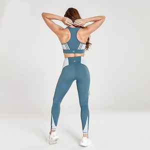 Ensemble de Yoga sans manches nouveau Design ensemble de Yoga de haute qualité poids léger femmes dos ouvert Design Yoga - Product Image 5