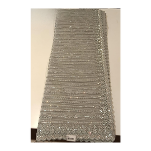 Hermoso Sari bordado de Georgette con acabado suave y detalles étnicos para bodas y reuniones festivas - Product Image 1