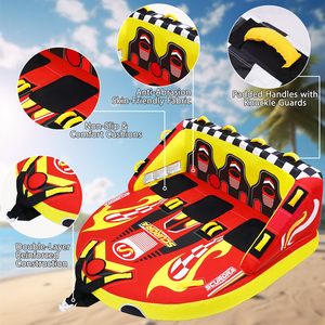 Tube gonflable de 72 pouces pour bateau, pour 1 à 3 personnes, en PVC robuste et nylon 840D, idéal pour les sports nautiques, directement de l'usine - Product Image 5