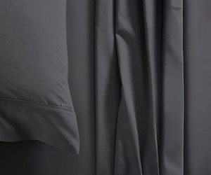 Ensemble de draps de lit 4 pièces en coton 400 fils, taille King, draps gris de luxe, doux, respirants, avec poches, ajustement facile, style design - Product Image 2