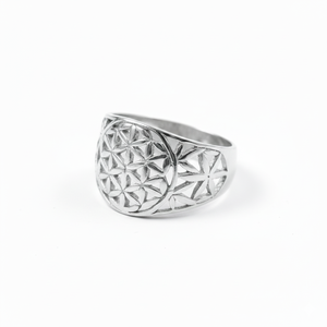 Handmade 925 Sterling Silver Classic Flower Art Eternity <b>Ring</b> Trendy Fine Women's Jewelry for Party Birthday Anniversary - Product Image 2