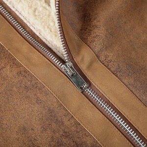 2024 Men's Wolf Fur <strong>Jacket</strong> Men With Bomber Leather <strong>Jacket</strong> Style in Real Sheepskin Black Puffer Leather <strong>Jacket</strong> - Product Image 5