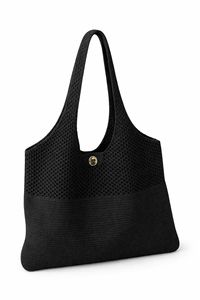 <b>Boho</b> Chic Women's Knitted Shoulder <b>Bag</b> Casual Handmade Crochet Tote <b>Bag</b> for Summer Beach Large Capacity Unlined Stylish Handbag - Product Image 5