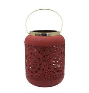 Modern Design Iron Decorative Candle Stand High Quality Orange Color Table <b>Lantern</b> for Home & Wedding Decor for <b>Christmas</b> - Product Image 2