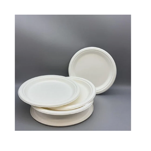 ชุดถาดใส่อาหารแบบย่อยสลายได้สำหรับงานเลี้ยงอาหารค่ำทำจากเยื่อกระดาษทรงกลมกันน้ำเป็นมิตรต่อสิ่งแวดล้อม - Product Image 3